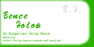 bence holop business card